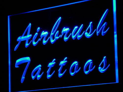 Airbrush Tattoos Shop Display Neon Light Sign